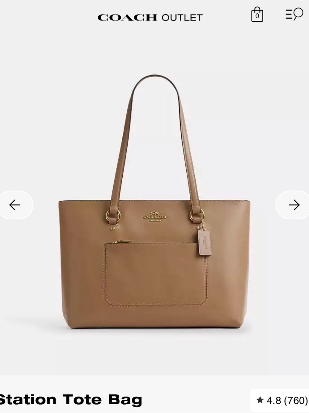NWT Coach Station Tote